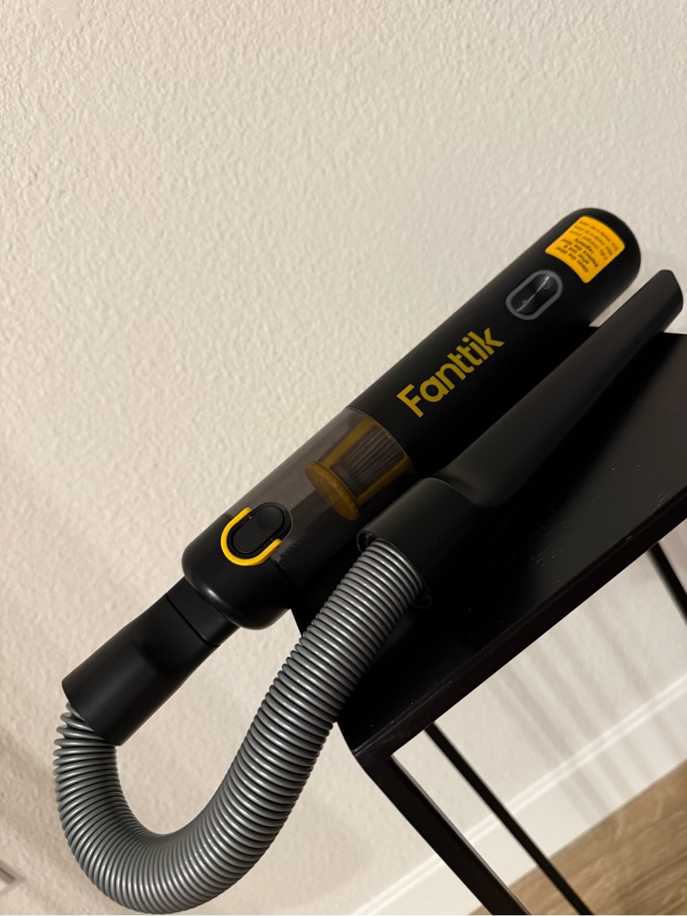 Black Hand Vac with Yellow Accents — Compact Home Cleaner